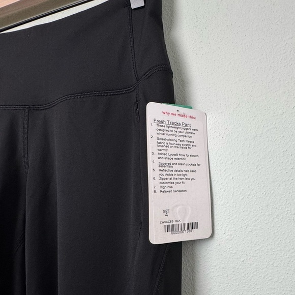 NWT Lululemon Fresh Tracks Pant Joggers in Black Size 4‎ - Picture 16 of 16
